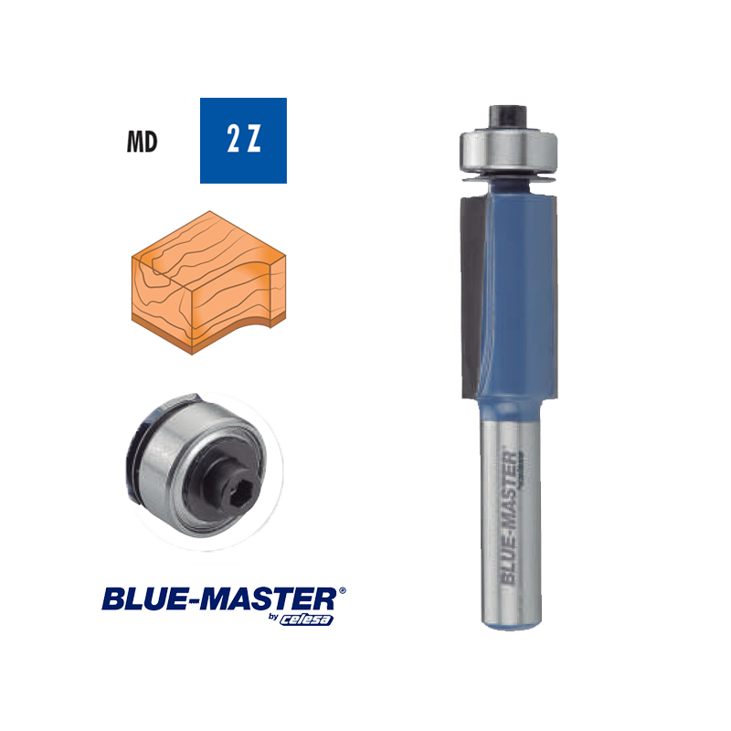 Fresa para Madera Blue-Master Recta Rebaje Lateral con Copiador Fresa para Madera Blue-Master Recta Rebaje Lateral con Copiador