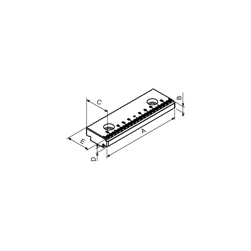 Boca Amarre Superior Reversible Lisa+Dentada/Estriada para Mordaza Arnold MAT de Alta Presión