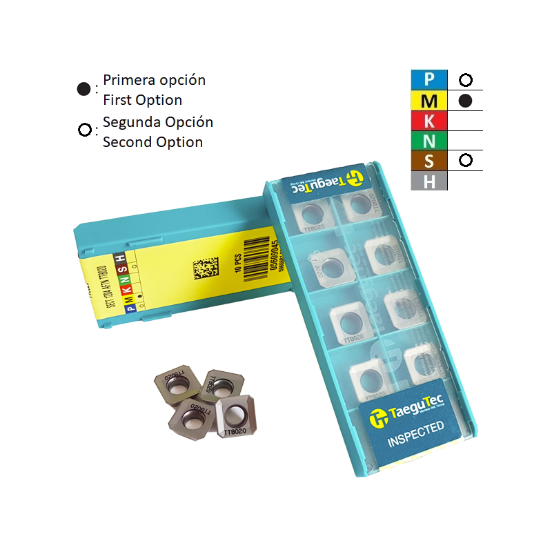 Taegutec SECT1204 AFTN TT8020 Placa de Fresar