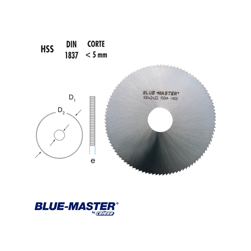 Sierra Circular DIN 1837 Blue-Master para Metal, Corte Fino hasta 5 mm