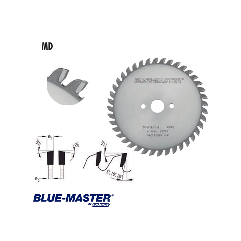 Sierra Circular Blue-Master con Dientes de Metal Duro para Máquinas Electroportátiles para Materiales con Base de Madera