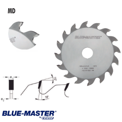 Sierra Circular para Madera Blue-Master con Dientes de Metal Duro para uso Exclusivo en Ranuradoras