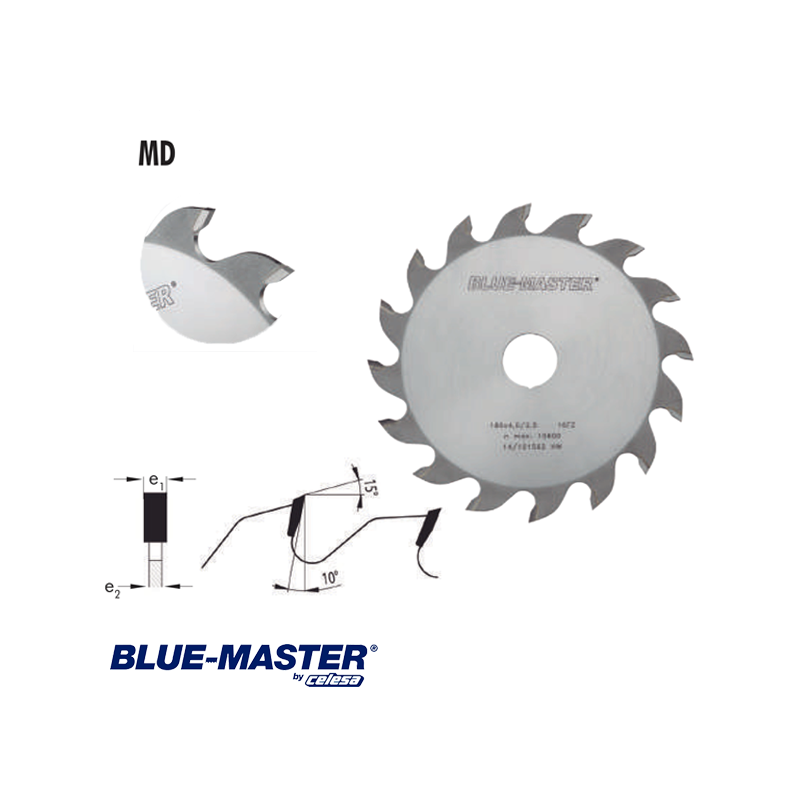 Sierra Circular para Madera Blue-Master con Dientes de Metal Duro para uso Exclusivo en Ranuradoras Sierra Circular para Madera Blue-Master con Dientes de Metal Duro para uso Exclusivo en Ranuradoras