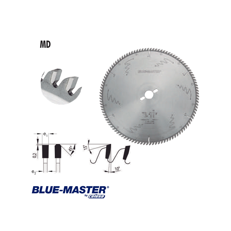 Sierra Circular para Madera Blue-Master con Dientes de Metal Duro para Melamínicos, Fenólico, MDF, HDF… Sierra Circular para Madera Blue-Master con Dientes de Metal Duro para Melamínicos, Fenólico, MDF, HDF…
