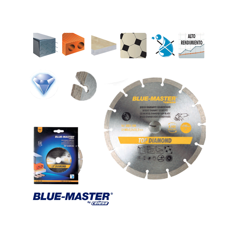 Disco de Diamante para Construcción Blue-Master General de Obra Alto Rendimiento