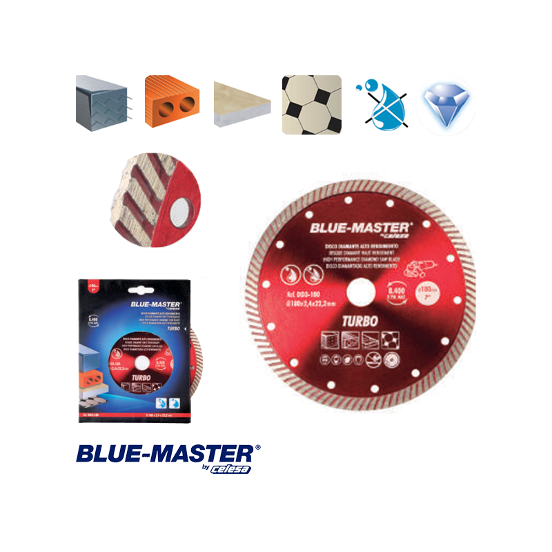 Disco de Diamante para Construcción Blue-Master Alto Rendimiento Turbo