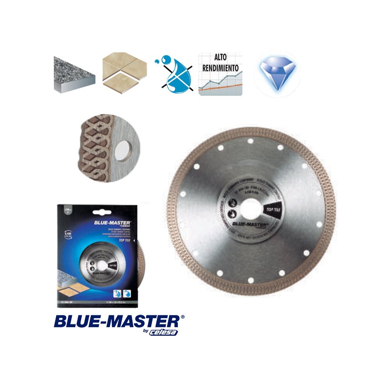 Disco de Diamante para Construcción Blue-Master Continuo Top Tile Disco de Diamante para Construcción Blue-Master Continuo Top Tile