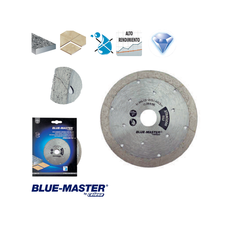 Disco de Diamante para Construcción Blue-Master Continuo Corte Preciso Xtraclean Tile Disco de Diamante para Construcción Blue-Master Continuo Corte Preciso Xtraclean Tile