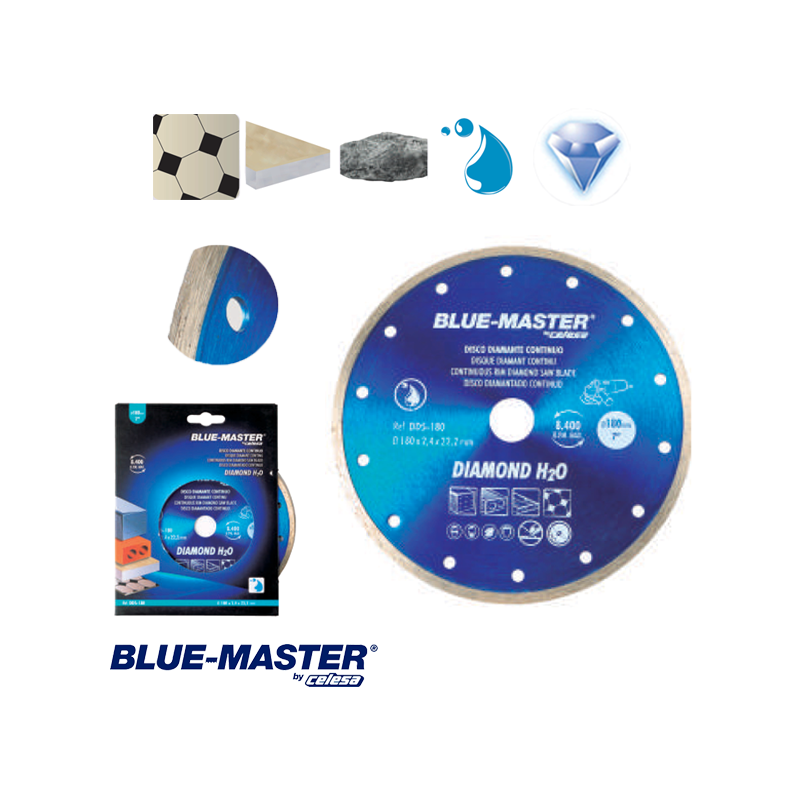 Disco de Diamante para Construcción Blue-Master Continuo Corte Húmedo Diamond H2O