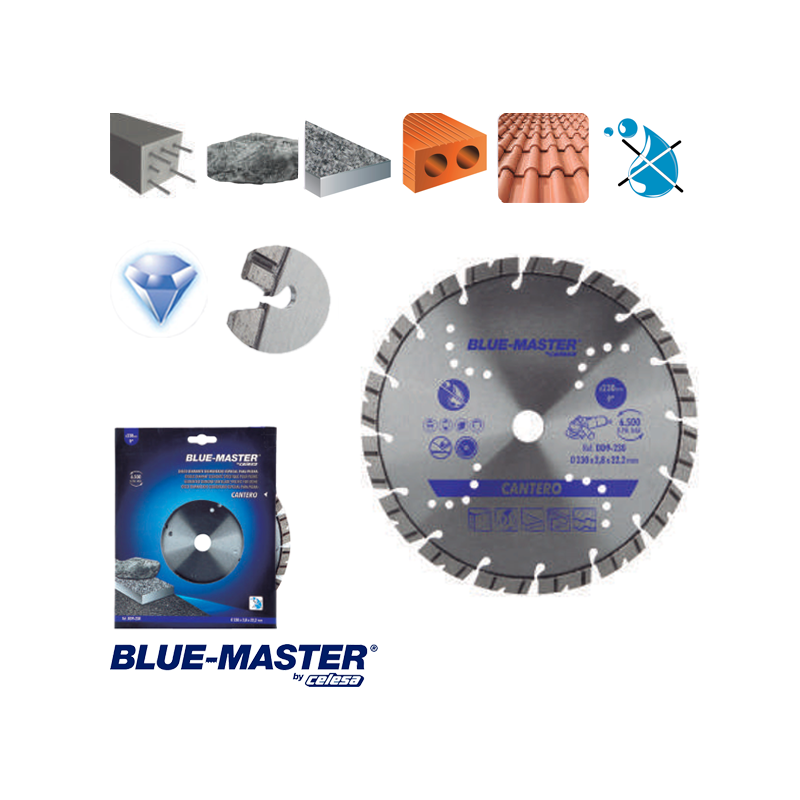 Disco de Diamante para Construcción Blue-Master Segmentado Especial para Piedra
