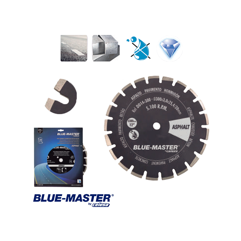 Disco de Diamante para Construcción Blue-Master Segmentado Especial Asfalto
