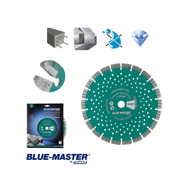 Disco de Diamante para Construcción Blue-Master Segmentado Especial Hormigón Disco de Diamante para Construcción Blue-Master Segmentado Especial Hormigón