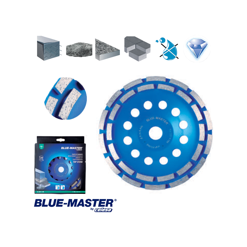 Plato Blue-Master para Construcción Segmentado de Diamante para Acabado en Piedra