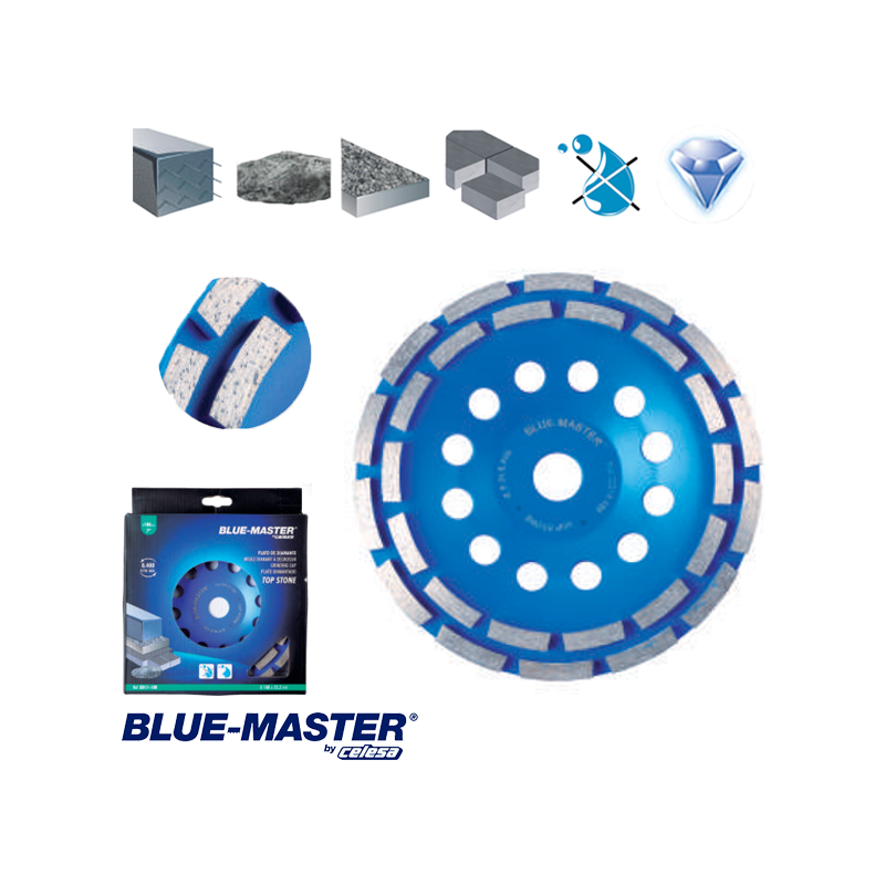 Plato Blue-Master para Construcción Segmentado de Diamante para Acabado en Piedra Plato Blue-Master para Construcción Segmentado de Diamante para Acabado en Piedra