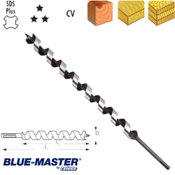 Broca para Madera Blue-Master CV Tipo "S" SDS Plus Serie Larga