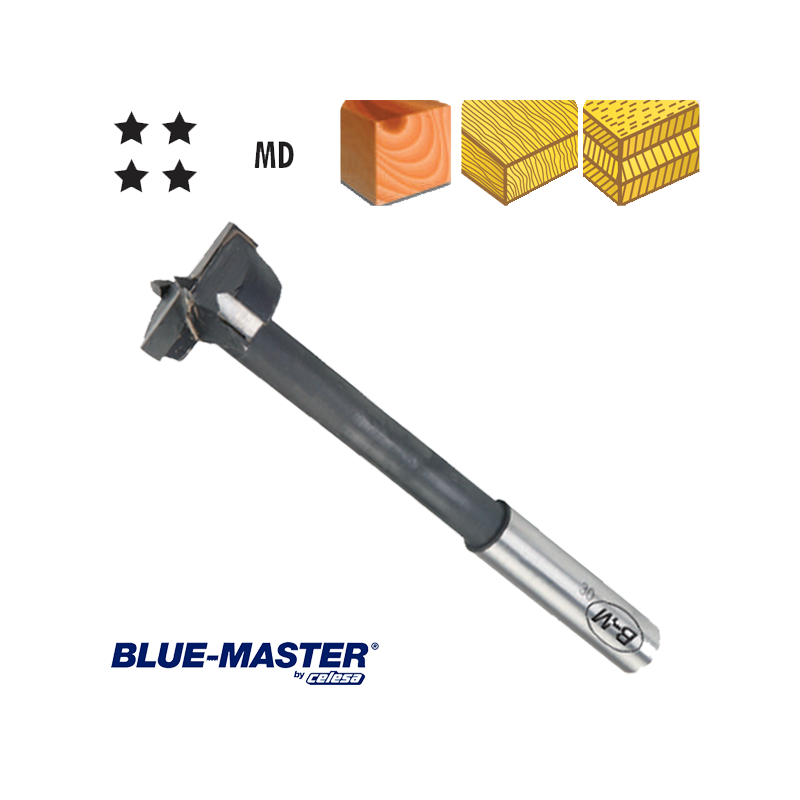 Brocas Forstner Blue-Master de CV para Madera Serie Larga Widia Brocas Forstner Blue-Master de CV para Madera Serie Larga Widia