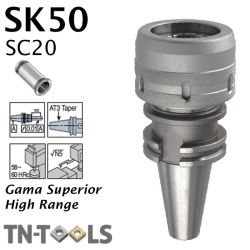 Cono Portapinza DIN69893 SK50 de sujección para pinza SC32 de gran apriete Gama Superior