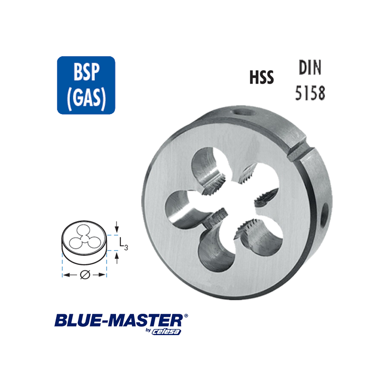 Terrajas Blue-Master para Roscar a Mano HSS GAS Terrajas Blue-Master para Roscar a Mano HSS GAS