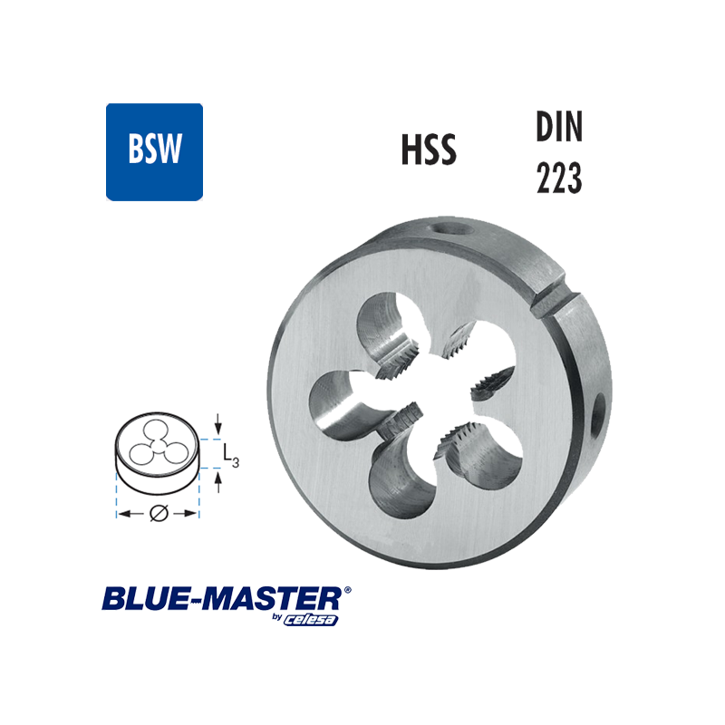 Terrajas Blue-Master Whitworth para Roscar a Mano HSS Terrajas Blue-Master Whitworth para Roscar a Mano HSS