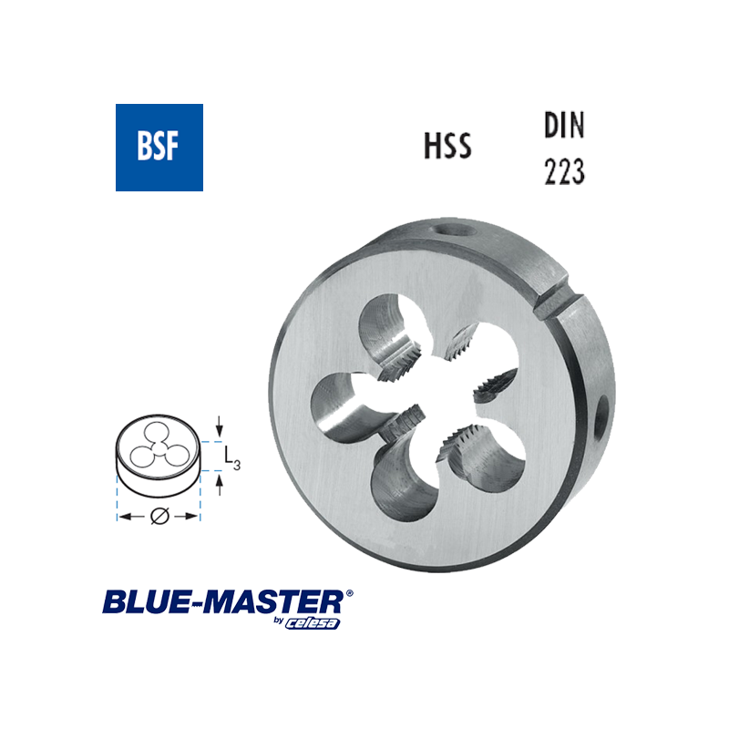 Terrajas Blue-Master para Roscar a Mano HSS BSF Terrajas Blue-Master para Roscar a Mano HSS BSF