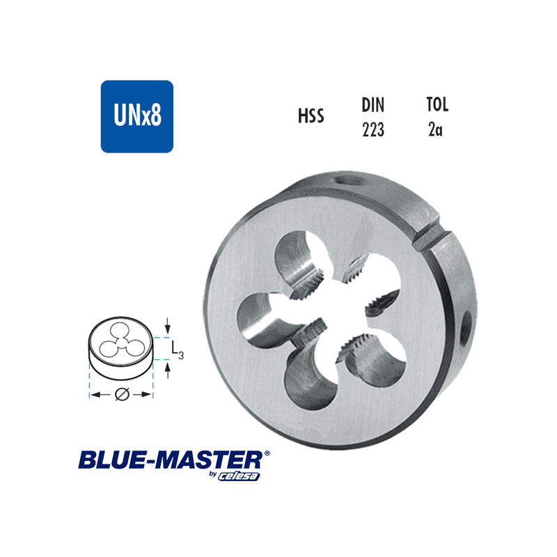 Terrajas Blue-Master para Roscar a Mano HSS UNx8 Terrajas Blue-Master para Roscar a Mano HSS UNx8