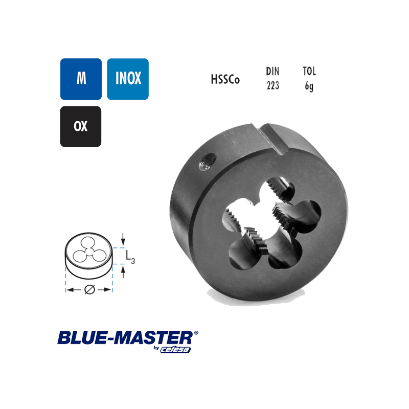 Terrajas Blue-Master para Roscar a Mano HSSCo OX