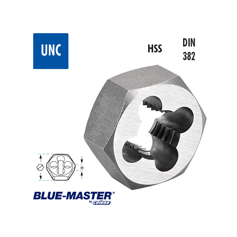 Terrajas Blue-Master Hexagonales HSS UNC para Roscado a Mano
