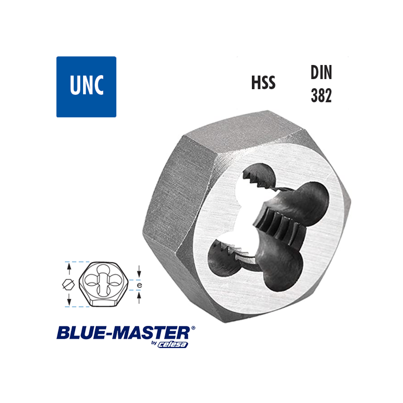 Terrajas Blue-Master Hexagonales HSS UNC para Roscado a Mano Terrajas Blue-Master Hexagonales HSS UNC para Roscado a Mano