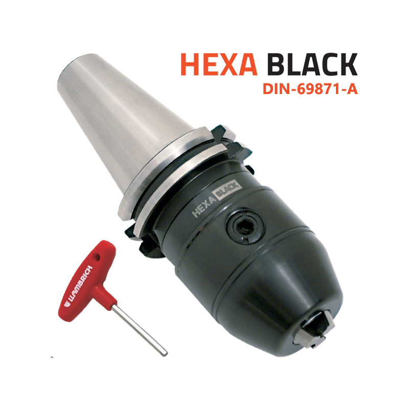 Portabrocas Llambrich HEXA-BLACK SK de autoapriete de presición con cono integrado Portabrocas Llambrich HEXA-BLACK SK de autoapriete de presición con cono integrado