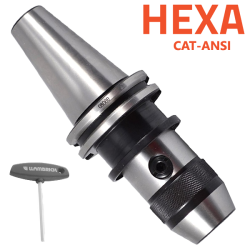 Portabrocas Llambrich CAT de precisión con cono integradoy llave hexagonal HEXA-SYSTEM
