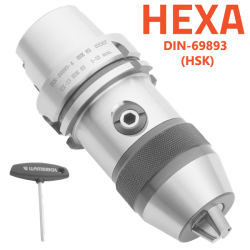 Portabrocas HSK-HEXA-SYSTEM- con cono integrado para máquinas CNC y fresadoras Llambrich