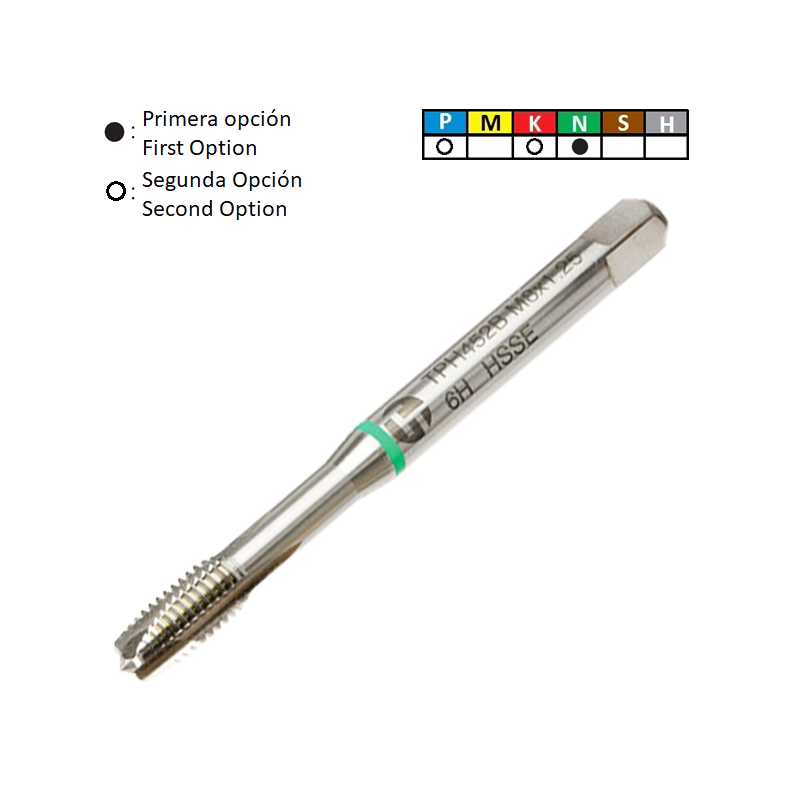 Macho Recto de Máquina Métrico Iso Standard HSSE Taegutec Macho Recto de Máquina Métrico Iso Standard HSSE Taegutec