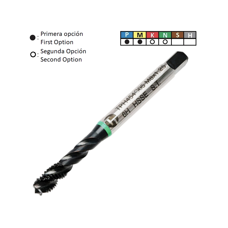 Macho Helicoidal de Máquina Métrico Iso Standard HSSE Vaporizado Taegutec Macho Helicoidal de Máquina Métrico Iso Standard HSSE Vaporizado Taegutec
