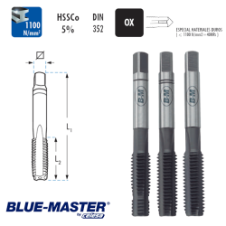 Juego de Macho Blue-Master para roscar a Man HSSCo OX