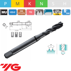 Macho Máquina Métrico COMBO HSS-E Helicoidal VAP 7G 