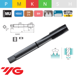 Macho Máquina Métrico Fino HSS-E COMBO VAP 6H 