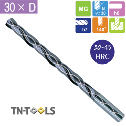 Solid Carbide Drill 30 x D Coolant TiAlN Coating  