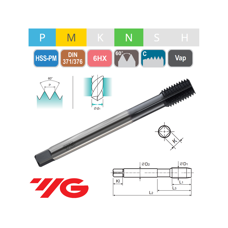 Macho de Laminacion HSS-PM Vaporizado Con Ranura Macho de Laminacion HSS-PM Vaporizado Con Ranura