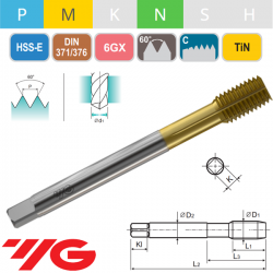 Macho de Laminacion HSS-E TiN Con Ranura 6GX