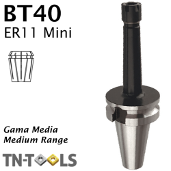 Cono Portapinza BT40 de sujección para pinza ER11 Mini Gama Media