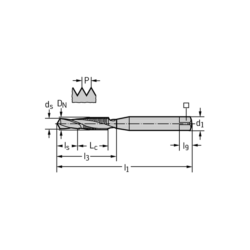 Walter 20417-M3 Machos de roscar a máquina HSS-E
