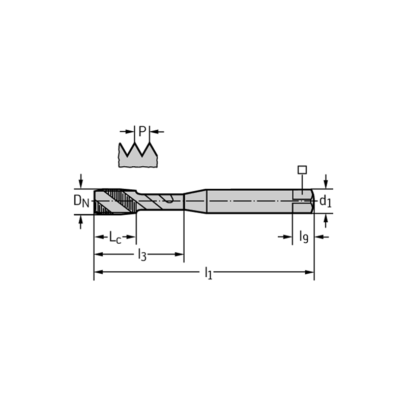 Walter 7051773-M8 Machos de roscar a máquina HSS-E
