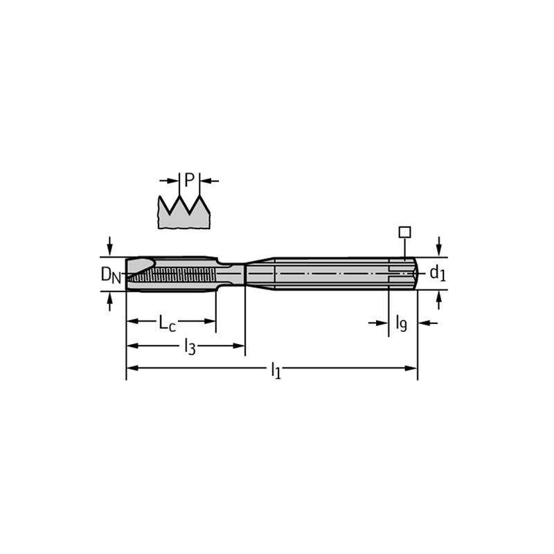 Walter 8121006-M8X1 Machos de Máquina Metal Duro