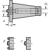 Walter A100M.1.50.020.50 Cono base DIN 2080