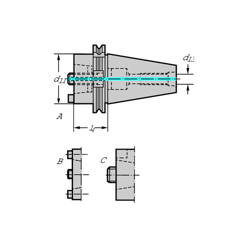 Walter A100M.2.40.020.25 Cono base DIN 69871-1 AD