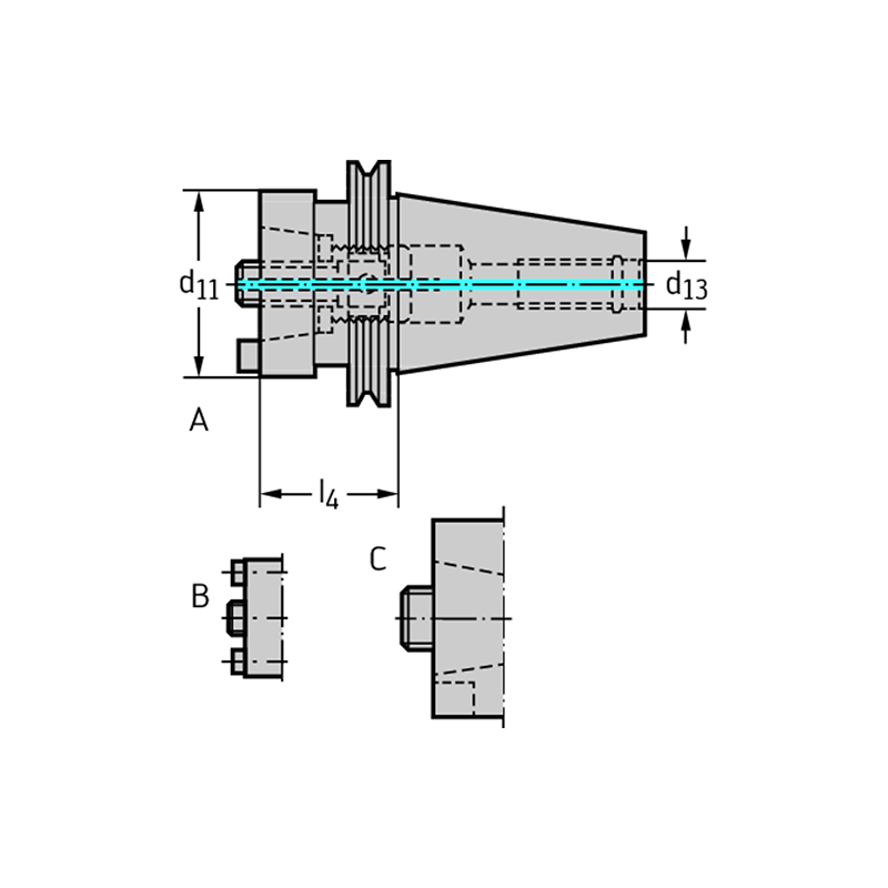 Walter A100M.3.50.035.63 Cono base ANSI ASME B5.50