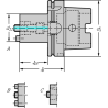 Walter A100M.7.100.080.40.HSK Cono base DIN 69893-1 A A100M...HSK