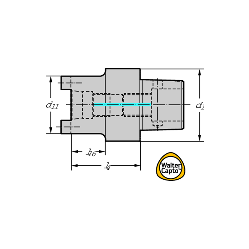 Walter A100M.8.63.060.40.C6 Cono base Walter Capto TM 