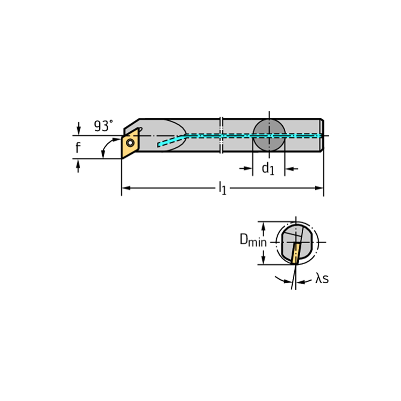 Walter A10K-SDUCR07-R Barra de mandrinar: fijación por tornillo A...-SDUC...-R