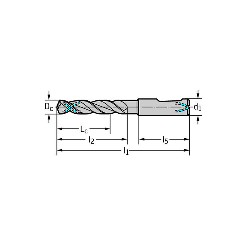 Walter A1154TFT-4.3 Brocas helicoidales HSS-E, extracortas